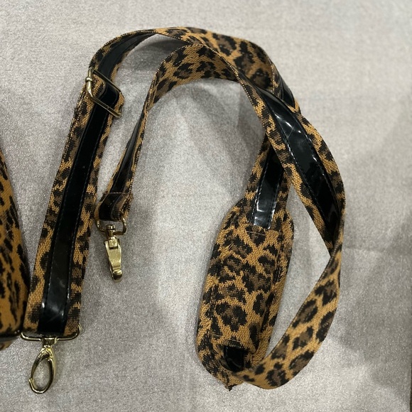 DIANE VON FURSTENBERG Madagascar Leopard Print Canvas Bag Badanco Luggage EUC - Picture 8 of 16